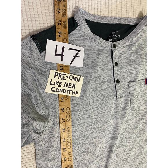 Nike Henley T Shirt Mens Medium Florida Gators Gray Heathered Dri Fit - Picture 6 of 9